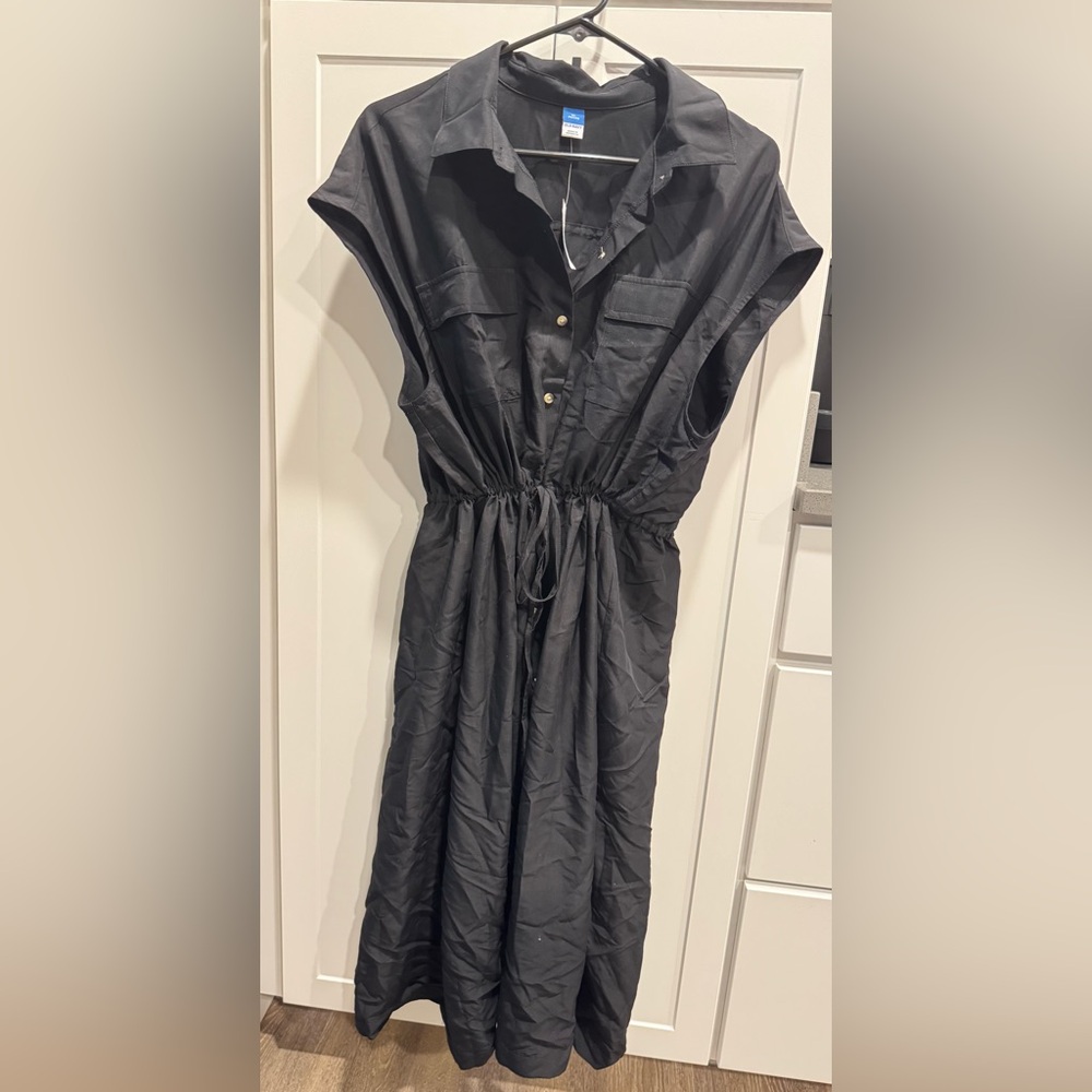 NWT Old Navy Petite XL black shirt dress
